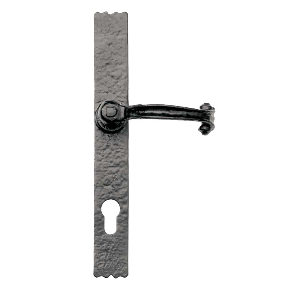 Kirkpatrick 2459 Antique Lever Handle Euro - Smooth Black (Sold in Pairs)